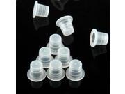 200 Plastic Small Tattoo Ink Cups Caps Holder Supplies