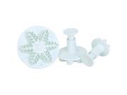 3pcs Snowflake Snow Flake Fondant Cake Cutter Plunger