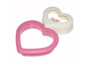 Heart Shaped Sandwich Maker Bread Mould Cutter Pink and Ivory