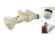 White Goose Feather Badminton Shuttlecock 3pcs W Carboard Cylinder