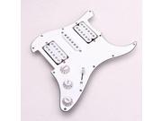Loaded Prewired Electric Guitar Pickguard Pickups 11 Hole HSH White