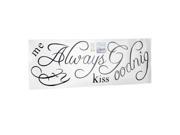Wall Room Art Mural Decal Sticker Home Decor Always Kiss Me Goodnight Letters