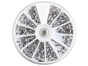 3000 Pcs Crystal Glitter Rhinestone Nail Art Tips Decoration 2mm Wheel Beauty