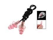 Black Elastic Rubber String Clear Pink Silicone Swim Ear Plugs