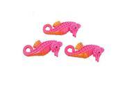 3 Pcs Plastic Artificial Seahorses Pink for Fish Tank Aquarium