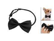 2 Pcs Black Adjustable Puppy Grooming Necktie Bowtie