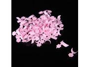 100pcs French Style Artificial Acrylic False Nail Art Edge Tips Flower Pink
