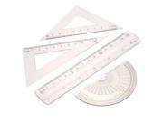 Students Maths Geometry Stationery Ruler Set Squares Protractor