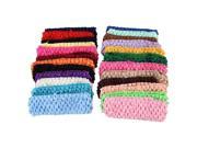 50 Stretch 1.5 Crochet Baby Girls Hair Band Headbands