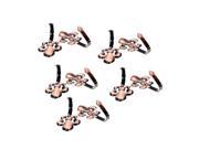 5 Pairs of Multi functional Iron Hooks Hanger with 2 screws Copper Color