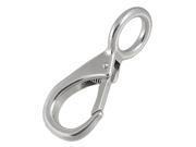 Size 2 Stainless Steel Spring Loaded Fixed Eye Boat Clip Hook