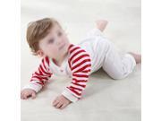 Baby clothing Bear White rompers cotton red long sleeve 10 12M