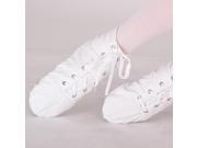 Canvas Jazz Ballet Dance Shoes Split Heels Soft Sole White DS002 14