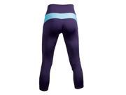 High Waist Stretched Leggings Yoga Capris For Women Purple Blue XL