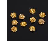 Golden Rose Shape 10 pieces Silver 3D Alloy Nail Art Slices Glitters DIY Decorations
