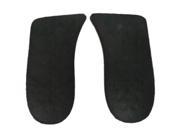 Man Black Soft Silicone Double Layer 2 Up Shoes Pads Height Insoles Pair
