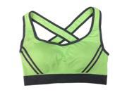 Seamless Sport Bra Top Comfortable Bra Push up For Sports Green S