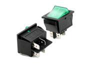 2 Pcs Illuminated Light On Off Rocker Switch AC 10A 250V 20A 125V