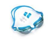 Shallow lake blue swimming glasses Take glasses box button nose and ear plugs