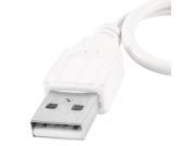 White Audio 3.5mm Male to USB 2.0 Male M M Connector Charge Cable 15cm