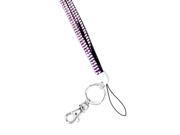 Colored Rhinestone Lanyards with ID Badge Holder Key Chain Lavender