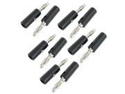 10x Speaker Wire Cable Banana Plugs Screw Type Connectors 4mm Black