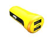 Baseus Dual Port USB Car Charger 2.1A Designed for Apple and Android Devices Yellow