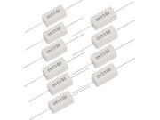 10 Pcs Axial Wirewound Cement Resistor 5W Watt 50 Ohm 5%