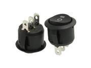 2 x AC 3 Pin SPDT ON OFF ON 3 Position Round Rocker Switch