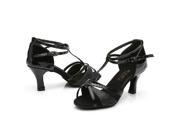 SanSha Latin Dance Shoes High Heel 7cm Black 6