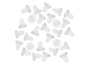 50 Pcs Clear White Rubber Earrings Back Stoppers Bigger Size