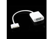 Dock Connector to VGA Adapter Video Cable for Apple Ipad 2 3 Iphone 4 3 White