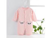 Baby clothing Pink Panda rompers cotton long sleeve 4 6M