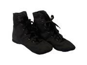 Canvas Jazz Ballet Dance Shoes Split Heels Soft Sole Black DS002 12.5