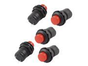 5 Pcs 3A 125VAC 1.5A 250VAC Latching Red Push Button Switch On Off