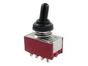 AC 250V 2A 125V 6A on off on 4PDT Toggle Switch with Waterproof Boot