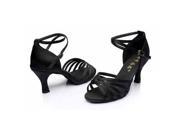 Latin Dance Shoes High Heel 7cm Knotted Black 5