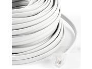 18M 60ft RJ11 6P4C Telephone Extension Cable Connector White