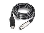 USB Male to 3 Pin XLR Female Microphone MIC Studio Audio Link Cable