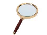 90mm 3X 5X Red Wooden Handle Magnifier Magnifying Glass