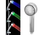 Hand Held Water Bath Bathroom 3 Color LED Shower Head Spray Sprayer Silver White