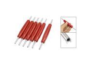 6 Pcs Red Plastic Handle Two Way Valve Core Remover Tire Repair Tool 4.8