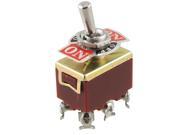 On Off On 3 Position DPDT 6 Screw Terminals Toggle Switch AC 250V 15A