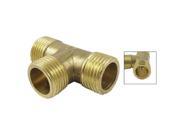 Brass T Shape Water Fuel Pipe Equal Male Tee Adapter Connector 1 2 Thread