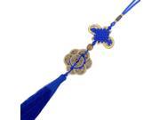 Tassel 8 Copper Coins Pendant Chinese Knot for Car Blue