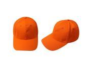 Kids Plain Baseball Cap Girls Boys Junior Childrens Hat Summer Orange