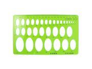 Students Transparent Green Plastic Chart Oval Template Ruler