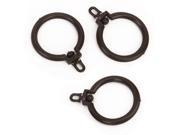 3Pcs Curtain Rod Rings with Eyelet Coffee
