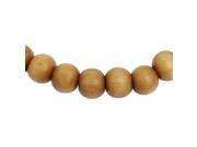Brown Wood Beads Chinese Character Words Buddha Carved Bracelet 8.2 Girth