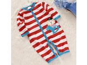 Baby clothing Lion red white stripe rompers cotton long sleeve 0 3M